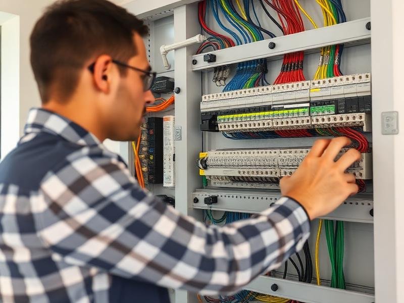 Manutenção elétrica no Centro de Marialva